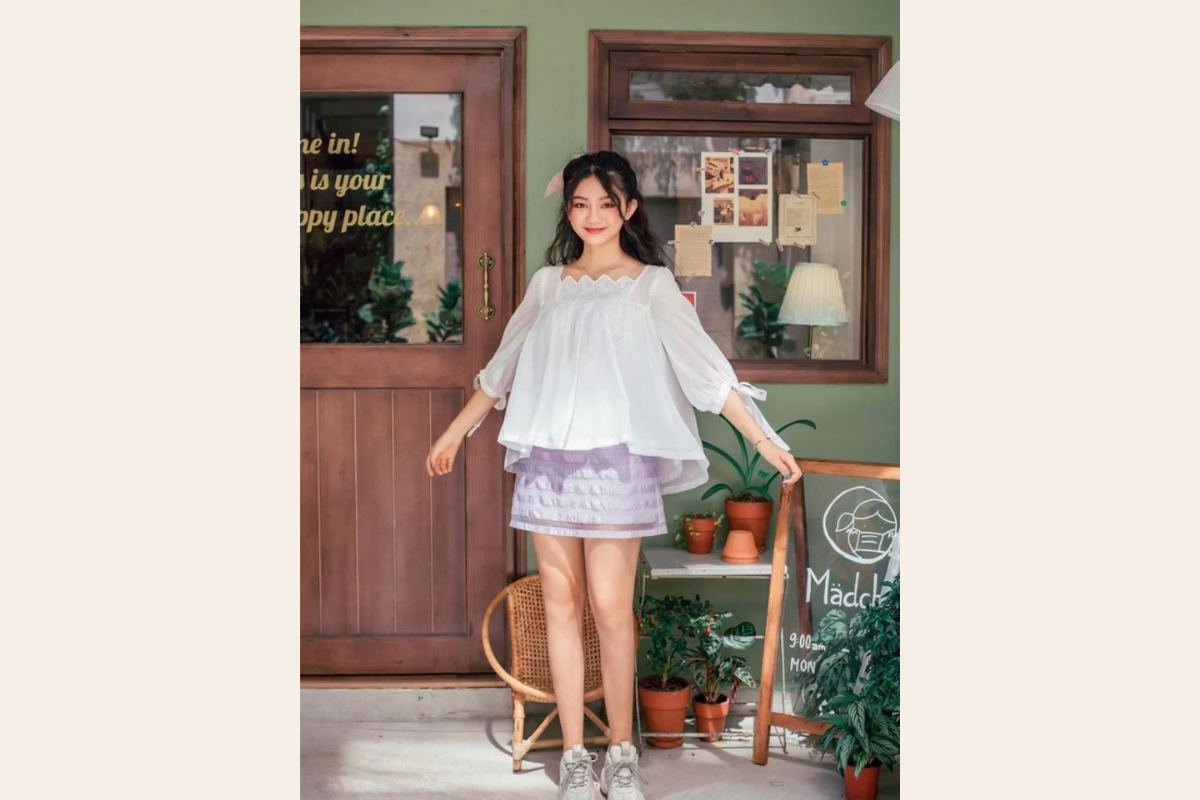 Kết hợp babydoll với chân váy