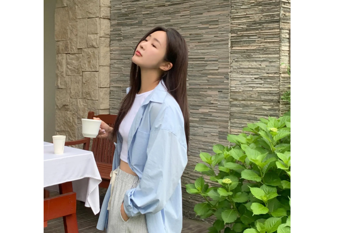 Quần ống rộng với áo sơ mi